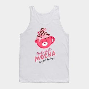 Valentine Mocha Teddy Bear Tank Top